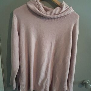 SO Blush Pink Cowl Neck Sweater